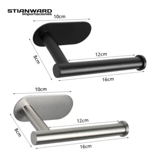 Accesorios para baño papel higienico color negro - stianward importaciones